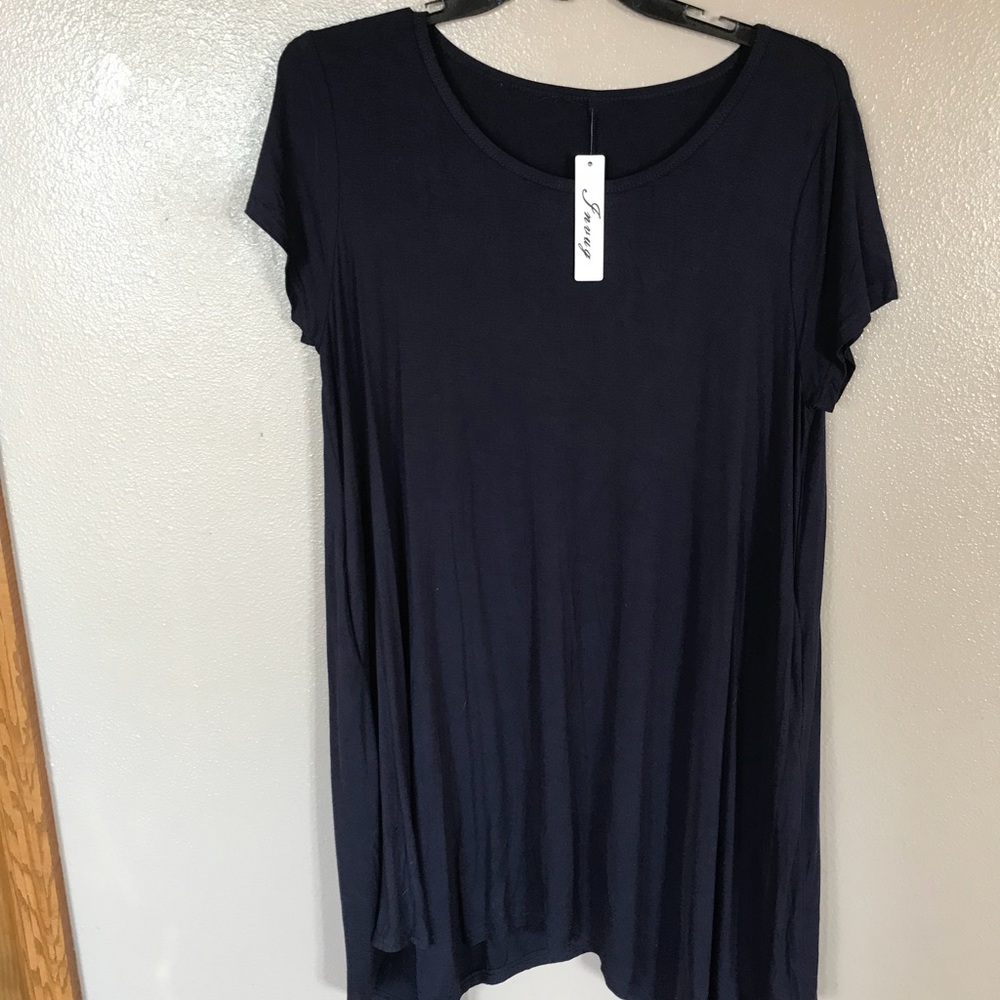 Plus Size: Navy Dress